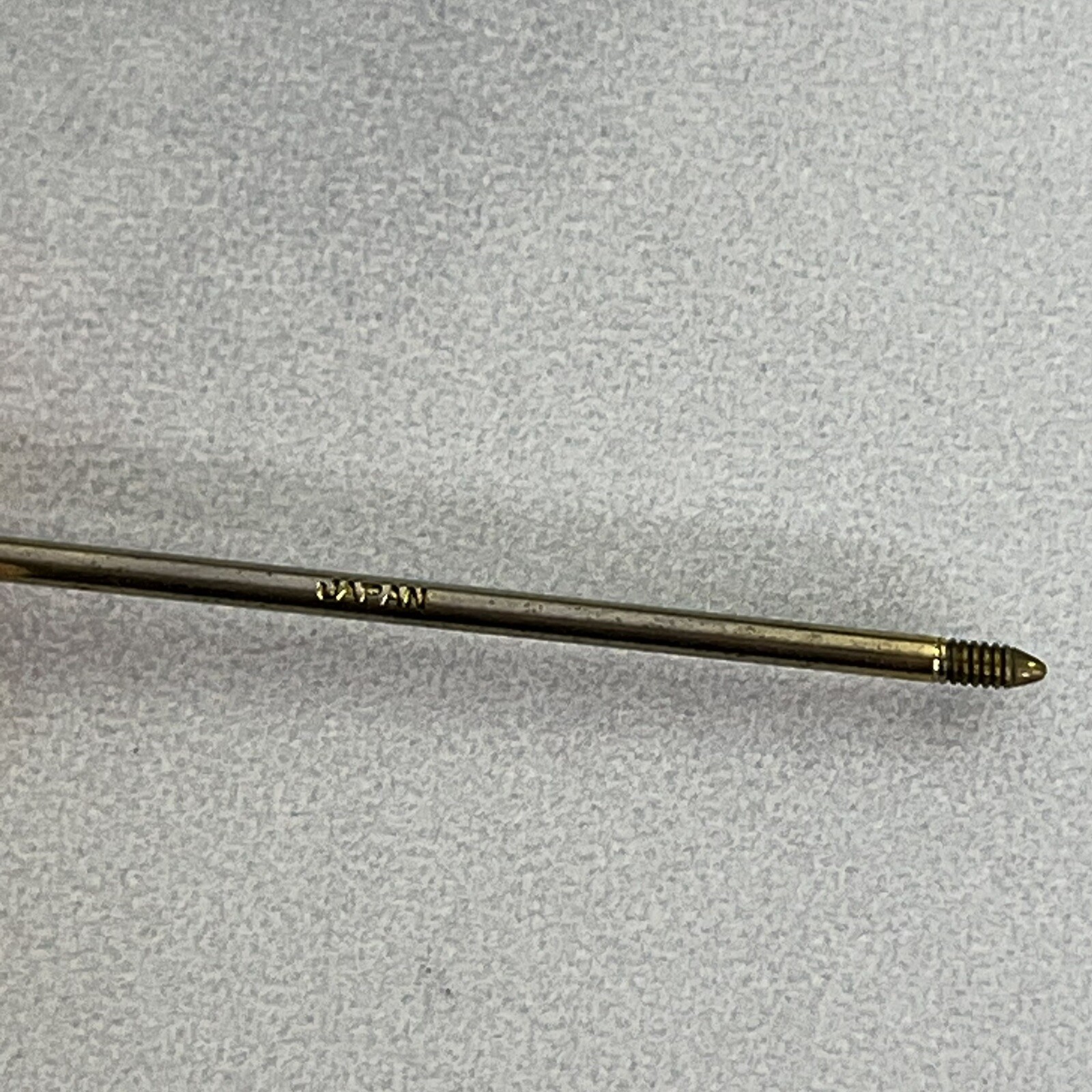 Vintage Gold Tone Barbell Collar Bar Pin & Gold Tone Black Stone Tie Tack Japan