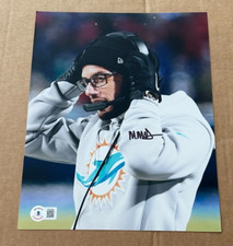 MIKE MCDANIEL MIAMI DOLPHINS HEAD COACH SIGNED 8X10 PHOTO BECKETT CERTIFIED #9