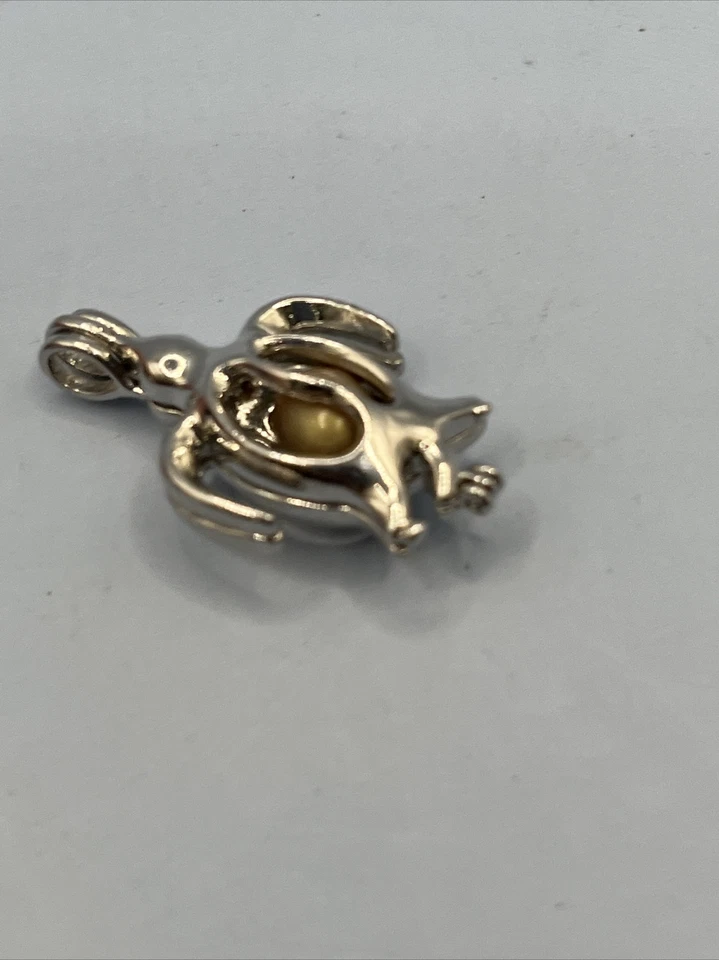 Colgante Wish Pearl Jaula Tortuga Marina Blanco/Crema Perla Foto 2 de 3