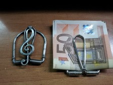 1 fermasoldi artigianale CHIAVE VIOLINO MUSICAL  FERMA SOLDI money clip crafted 