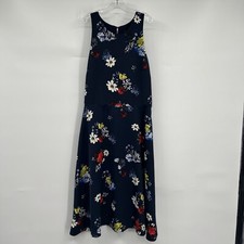 Banana Republic Dress Women’s Size 0 Navy Blue Floral Fit Flare Flaws In Fabric