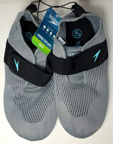 Speedo Shore Explore Water Shoes XL 11-12 - Gray Black NEW Kids Boys - Picture 1 of 4