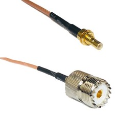 RG316 SMB MALE BULKHEAD to SO239 UHF Female RF Cable Rapid-SHIP LOT