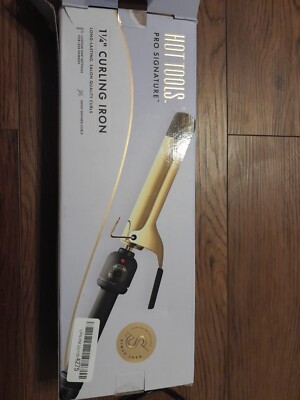Hot Tools Signature Series Gold Curling Iron/Wand, 1.25 Inch. 1 1/4''