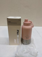 Pink Insulated Stainless Steel Dog 3 In 1 Travel Bottle Detachable Dog Bowl 32Oz