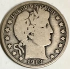 1913 BARBER SILVER HALF DOLLAR