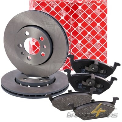 FEBI BREMSSCHEIBEN+BELÄGE VORNE FÜR AUDI A1 SEAT IBIZA 4 SKODA FABIA 2 VW POLO 5