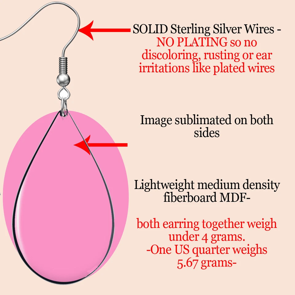 Full Moon Black Cat Teardrop Earrings Dangle Sterling Silver Cat Lover Gift - Image 4 of 4