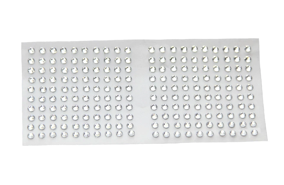 4mm Silver Self Adhesive Flat Back Diamond Rhinestone Crystal Gem Sticker Craft