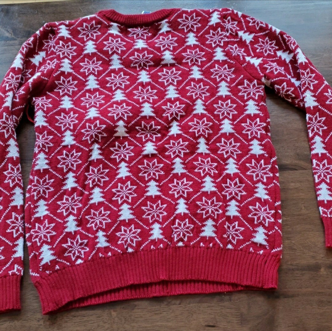 Poof Llama Ugly Christmas Sweater New With Tags Size Medium Gift tags  attached