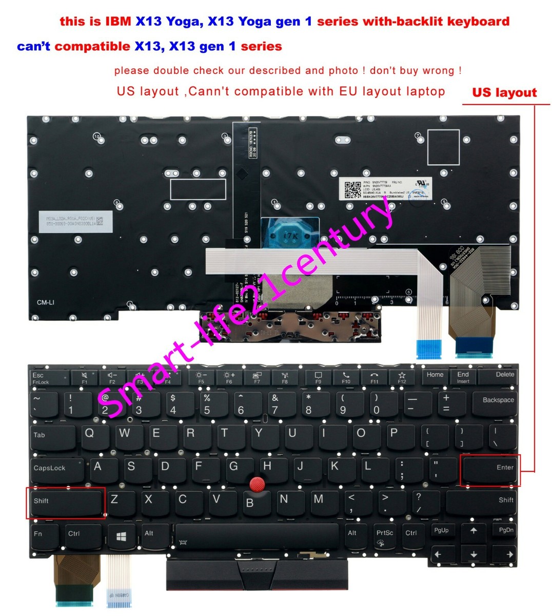 New for lenovo IBM Thinkpad X13 Yoga ,X13 Yoga gen 1 laptop US