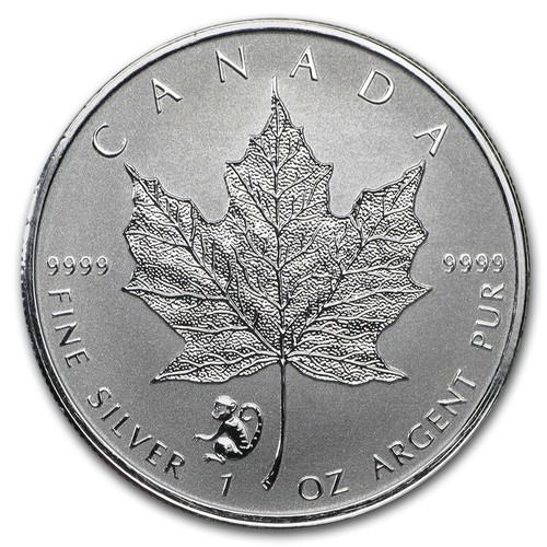 (1) 2016 Canadá $5 1 oz hoja de arce de plata * Monkey Privy * Moneda a prueba inversa - Imagen 2 de 4