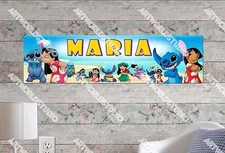 Personalized/Customized Lilo and Stitch Name Poster Wall Art Decoration Banner