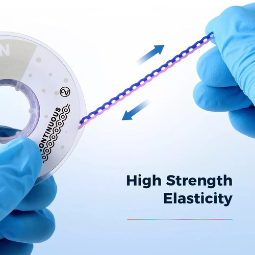 Dental Orthodontic Elastic Rubber Power Chain Braces Bands Short/Long/Close - Picture 7 of 41