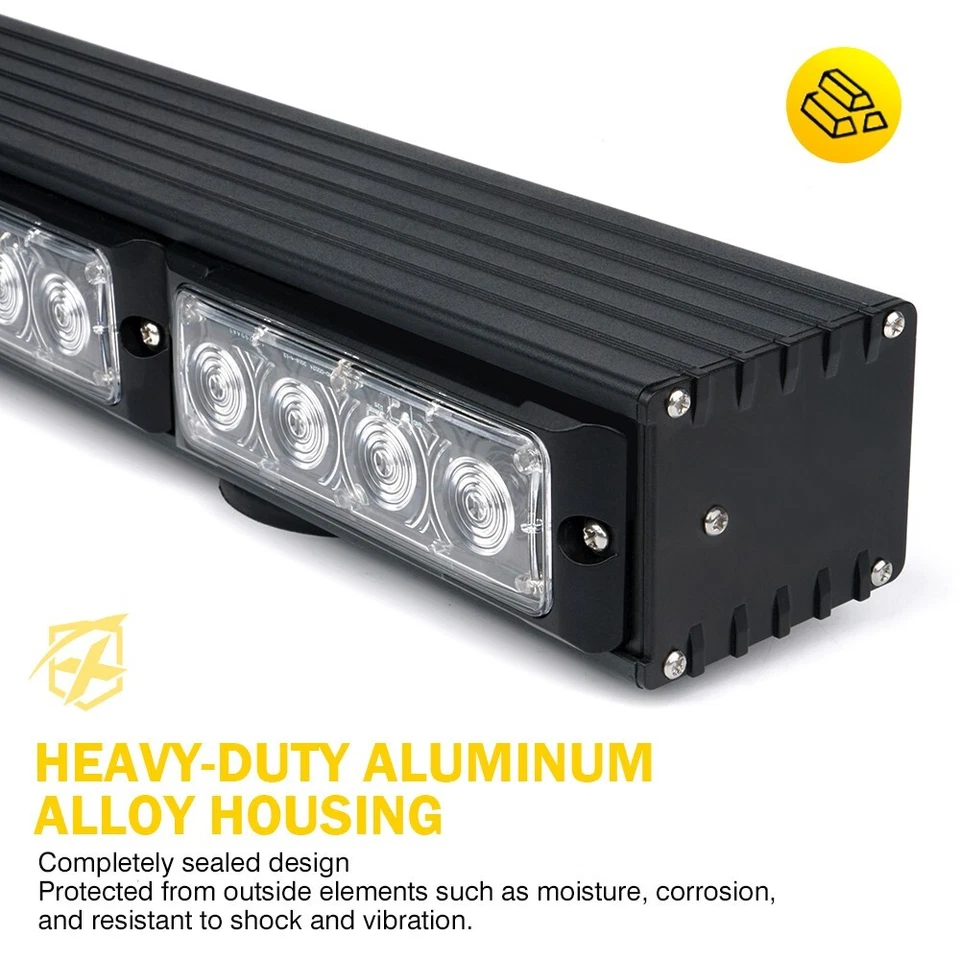 Barra de luz LED inalámbrica Xprite 21,5" asesor de tráfico para camioneta de remolque 12V roja Foto 4 de 4