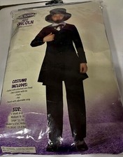 Child ABRAHAM ABE LINCOLN Costume S 4-6 NEW Jacket Shirt/Dickie Pants Hat/Beard