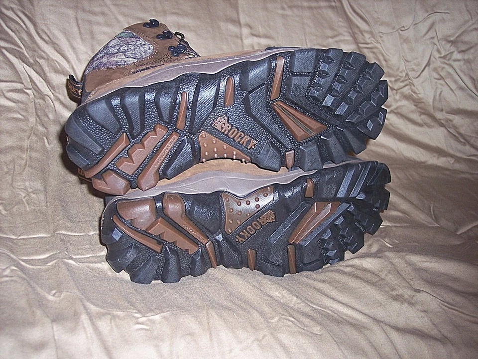 Rocky Waterproof Boots Camo Hunting Boots Mens 9 Regular Insulated Boots 800 Gr. - Image 3 of 4