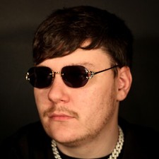 Vintage Men's Dark Black Gradient Tint Hip Hop Luxury Gold Frame Sunglasses