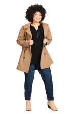 Avenue Women's Plus Size Faux Wool Peacoat