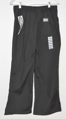 マ Landau Scrub Zone Scrub Pants Small Petite Black 3 Pockets Womens