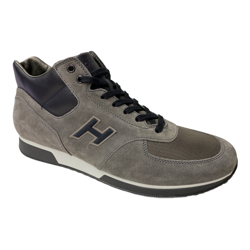SCARPE SNEAKERS UOMO HOGAN H198 HXM1980O430E5G4190 PELLE GREY ORIGINALE AI  | eBay