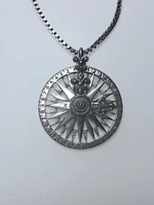 Wildthings Sterling Silver Compass Pendant