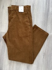 M&S MENS REGULAR FIT TAN BROWN STRETCH CORD TROUSERS Waist 36” Leg 29” Bnwt