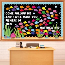 Fishers of Men Bulletin Board Classroom Decorations Christian Religious Bible...