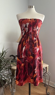 NWT Cache Silk Sunset Tropical Dress Read  Description,