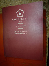 1990-1991 Chrysler Tc Maserati Original Factory Service Manual