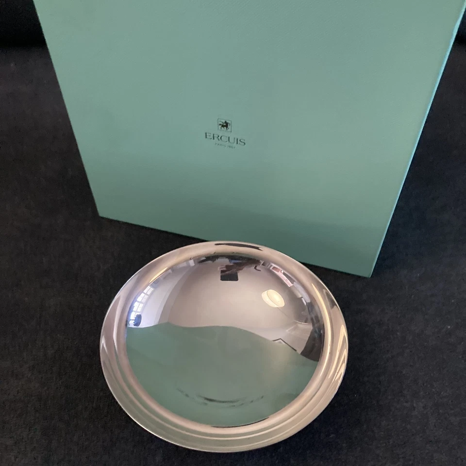 ERCUIS Escapade Galet Footed Silverplate Small Cup Dish  4' - Image 3 of 4