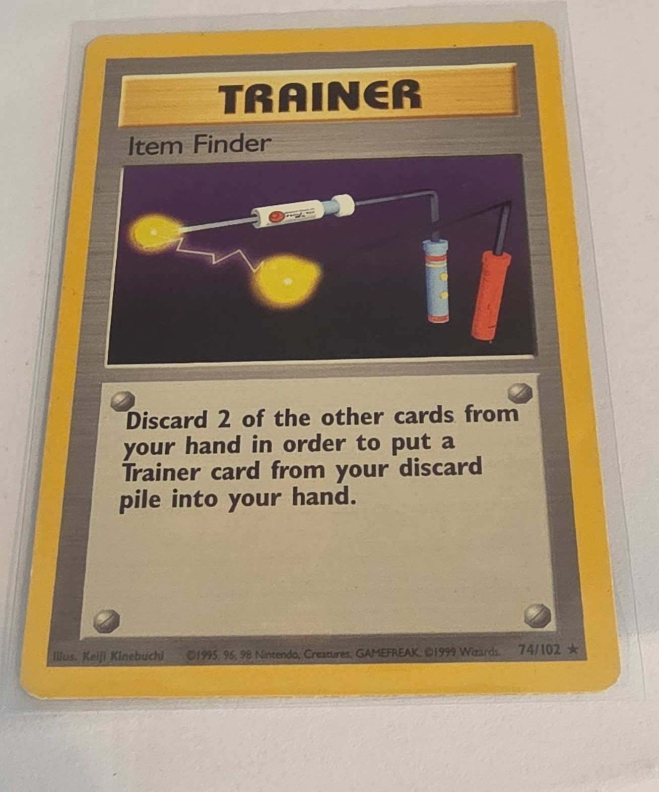 Item Finder 74/102 Base Set WOTC Regular Rare Trainer Pokemon TCG English 1999