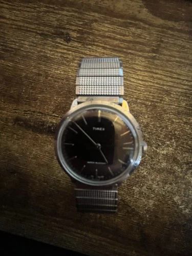 Vintage 1977 Manual Timex Marlin Plum Purple Dial With Speidel Band Works Rare