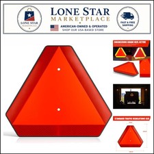 14x16 Inch Slow Moving Vehicle Safety Sign with High Visibility Reflective Edge