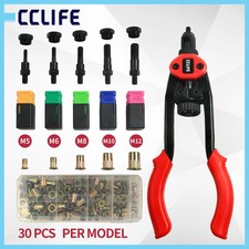 Nietmutternzange Set M5 M6 M8 M10 M12 mit 150 Nietmuttern Blindnietmutternzange