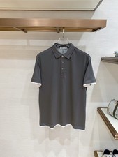 Brunello Cucinelli Men's Short-Sleeve Polo Shirt Collared   Size L
