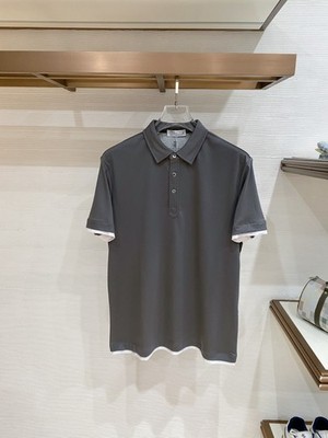 Brunello Cucinelli Men's Short-Sleeve Polo Shirt (Collared)   Size L