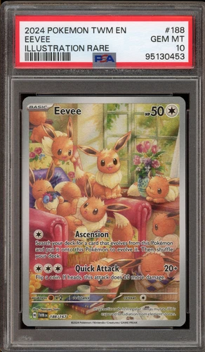 Pokemon Eevee Twilight Masquerade Illustration Rare #188 PSA 10 Gem Mint