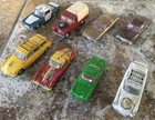 VINTAGE LOT OF 8 CORGI 1:43 DIE CAST CARS USED DAMAGED
