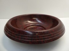 VINTAGE BRISTOLITE BAKELITE BROWN/RED ART DECO SERVING TRAY BOWL