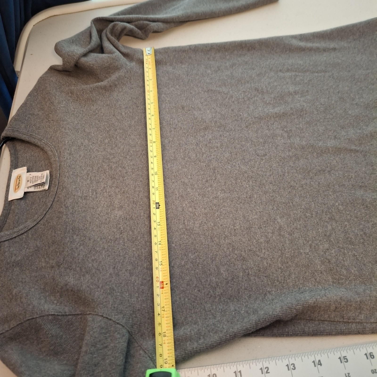 Talbots Medium Gray Stretch Ribbed Crew Neck Heri… - image 5