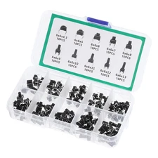 100pcs Micro Momentary Tact Switch Kit Tactile Push Button Switch 10 Types