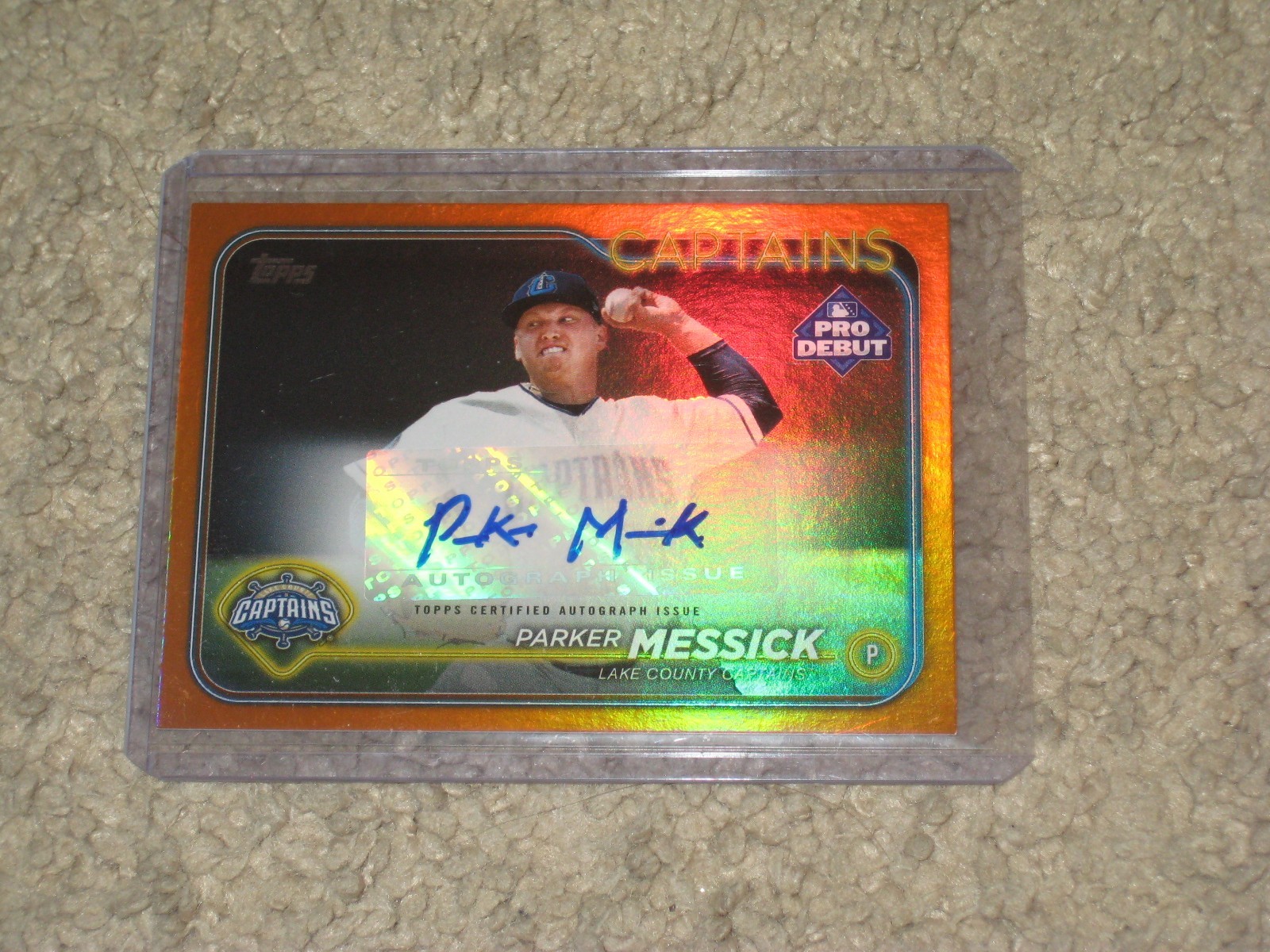 2024 Topps Pro Debut Parker Messick Auto Autograph Orange Foil #/25 #PD-147