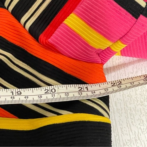 Camicia NEW YORK & COMPANY 7TH AVENUE a righe vibranti ritagliata taglia XXL - Foto 3 di 8