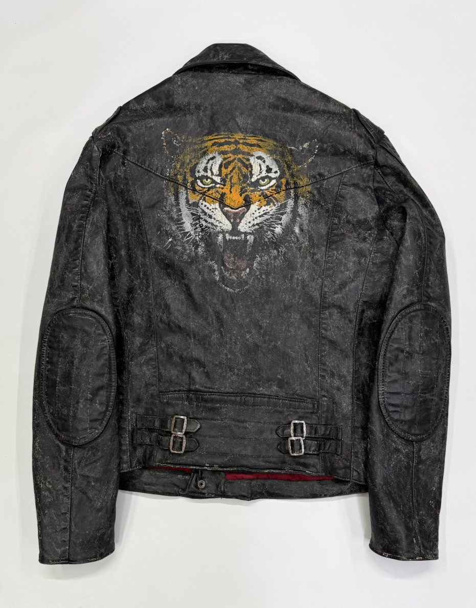 Polo Ralph Lauren Motorcycle Jacket Tiger Waxed Denim Polo Ralph Lauren Motorcycle Jacket Tiger Waxed Denim