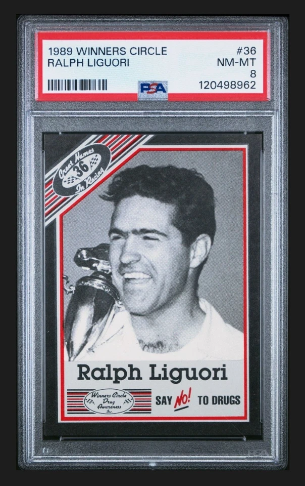 PSA 8 NM-MT 1989 WINNERS CIRCLE RALPH LIGUORI #36 - Image 2 of 3