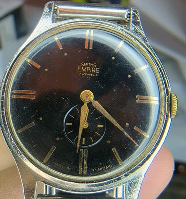 Smiths 1950s Vintage Empire Watch Field Dial Made In Britain  Working 7 Jewels.