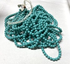 13.6oz. 6mm Round Glass Beads - Opaque Turquoise/Aqua color