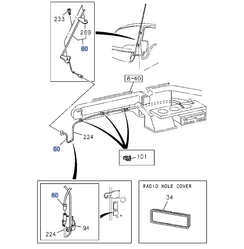 Antena para ISUZU NPR NQR NPR-HD NRR 1995-2007 Foto 2 de 4