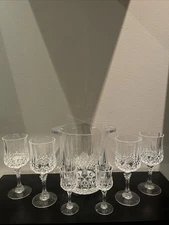 Vintage Cristal d'Arques-Durand Longchamp lead crystal glassware Set Of Seven